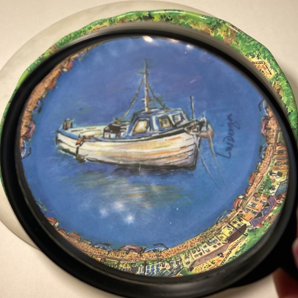 222 FIFTH MELAMINE SAGE BOAT SERVING BOWLS - pair of 2 bowls - Picture 15 of 16